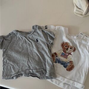 Polo by Ralph Lauren Gray and White Kids Tees